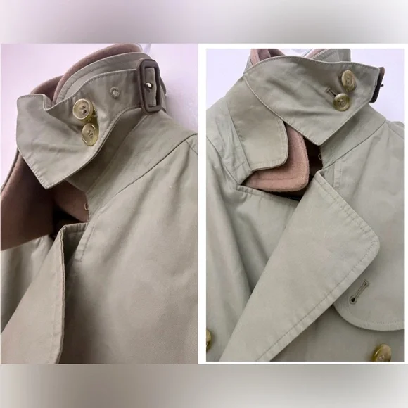 VTG 80’s Burberrys Trench Coat Full Removable Lining Nova Women’s 14 Extra Long - Picture 7 of 16